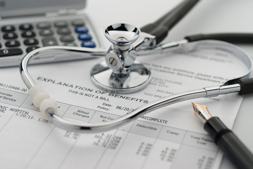 close up of items on a doctors desk